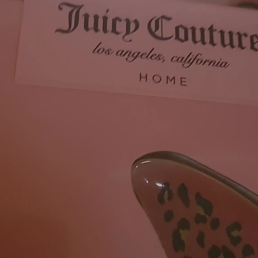 Juicy Couture Pink Leopard Trinket Tray Set